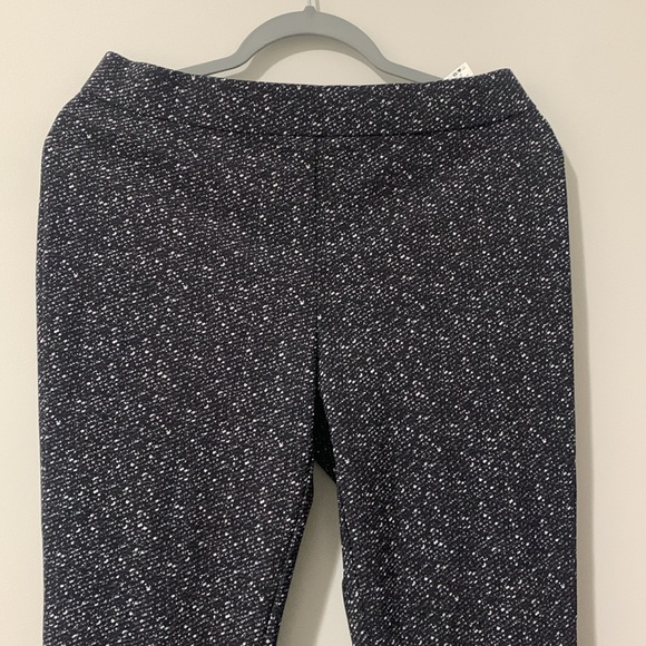 NWT Theory Leggings Black Gray Adbelle Tweed Pull On Stretch Work - Picture 3 of 7